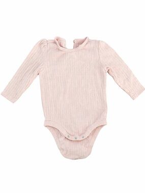 Gap - Classic Ribbed Long-Sleeve One-Piece in Light Pink